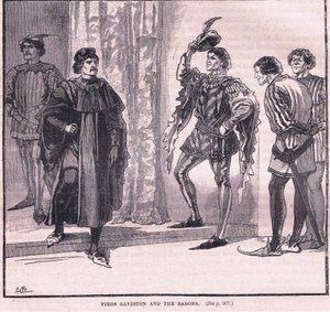 Piers Gaveston en de baronnen AD 1309 door Gordon Frederick Browne